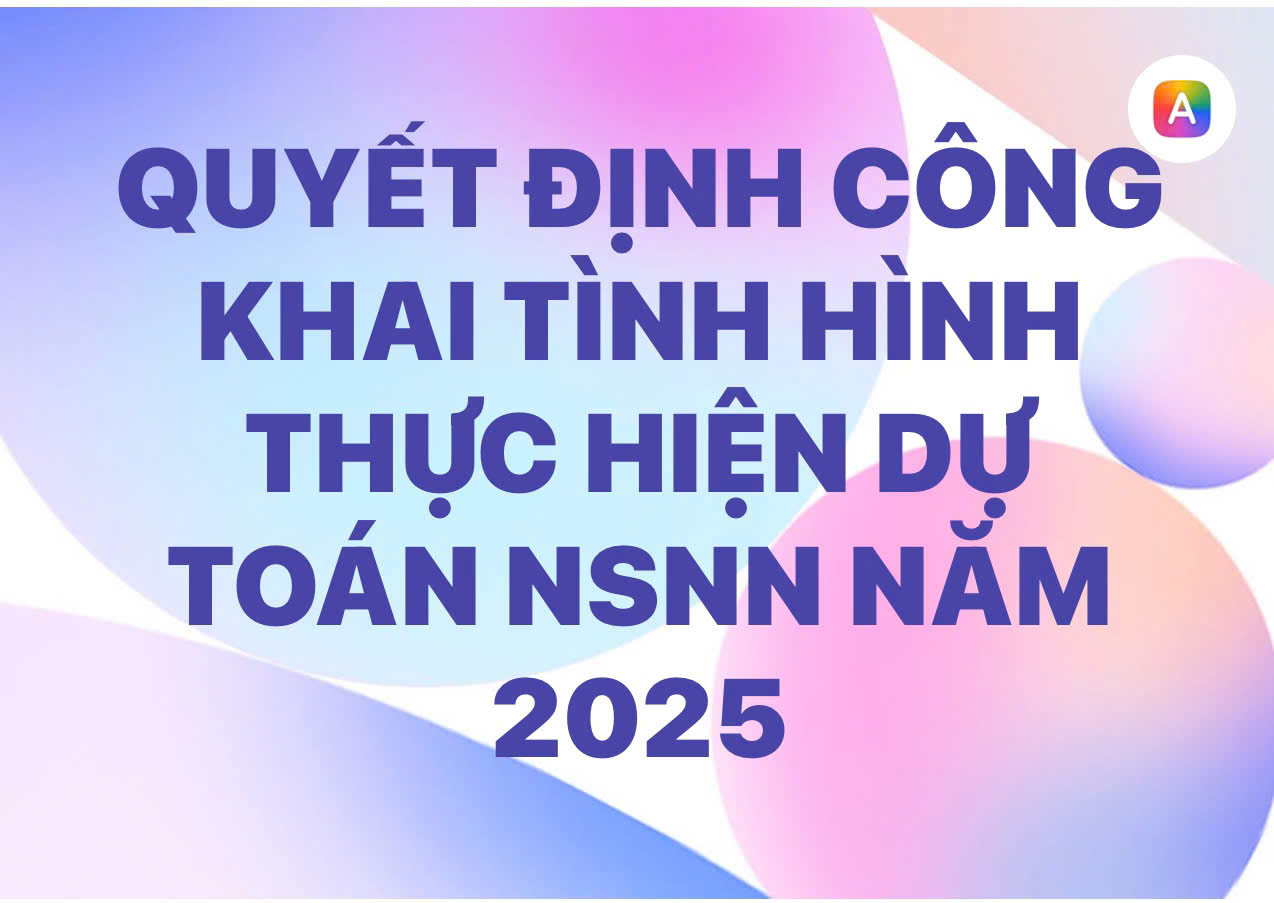 Quyết định công khai số liệu và thuyết minh tình hình thực hiện dự toán NSNN năm 2025