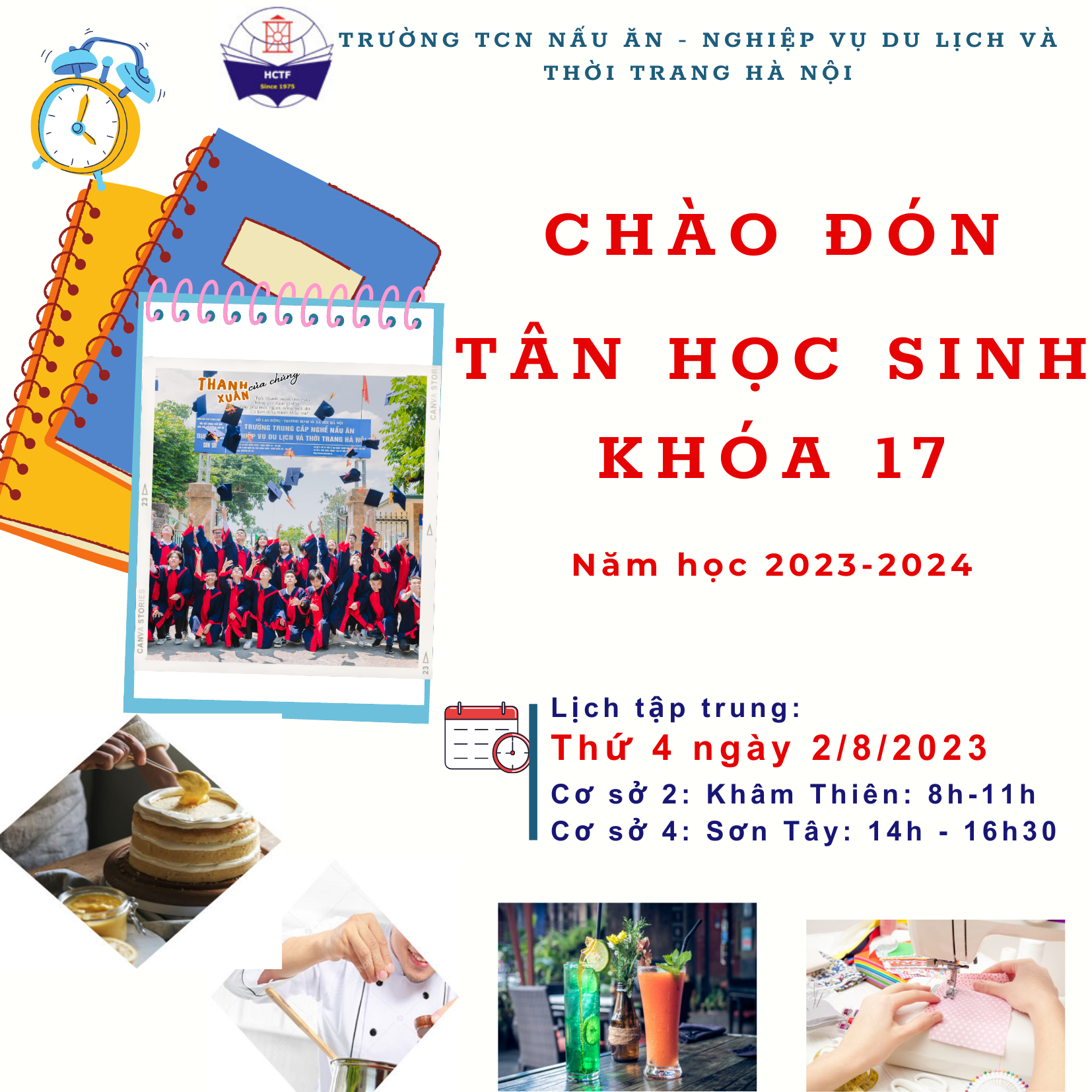 THÔNG BÁO TẬP TRUNG KHOÁ 17 - NGÀY 2/8/2023