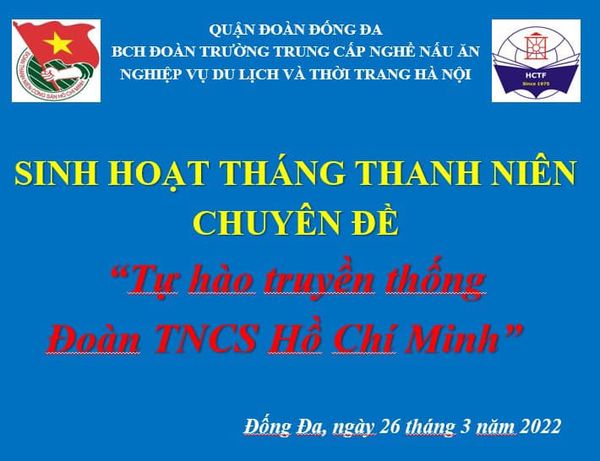 SINH HOẠT THÁNG THANH NIÊN 3.2022